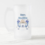 Hanukkah Dancing Dreidels and Jelly Doughnuts Frosted Glass Beer Mug<br><div class="desc">You are viewing The Lee Hiller Photography Art and Designs Collection of Home and Office Decor,  Apparel,  Gifts and Collectibles. The Designs include Lee Hiller Photography and Mixed Media Digital Art Collection. You can view her Nature photography at http://HikeOurPlanet.com/ and follow her hiking blog within Hot Springs National Park.</div>