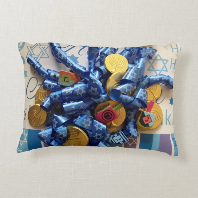 Hanukkah Decorative Pillow (Back)