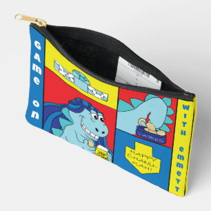 Hanukkah Dino Latker Eat Dreidel Game Accessory Accessory Pouch