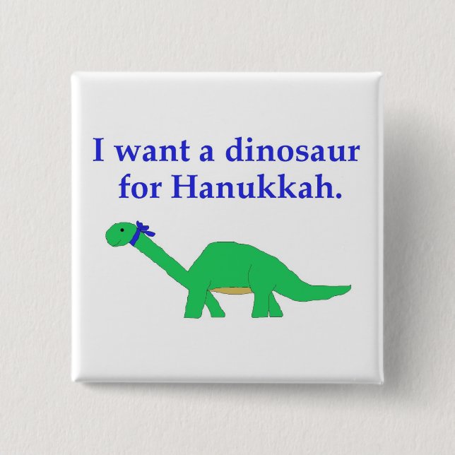 Hanukkah Dinosaur pin (Front)