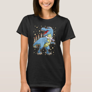 Hanukkah Dinosaur Stegosaurus Dino Menorah T-Shirt