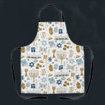 Hanukkah Doodles All-Over Print Apron<br><div class="desc">Hanukkah Doodles cute illustrated apron</div>