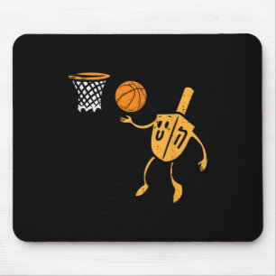 Hanukkah Dreidel Basketball Chanukah Jewish Men Bo Mouse Pad