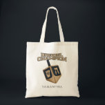Hanukkah Dreidel Champion Personalized Gag Tote Bag<br><div class="desc">Celebrate Hanukkah with pride and humour while gathering with the whole family. This festival graphic design makes a perfect gift for the holidays. Whether for your neigbor,  family,  husband,  uncle,  or boyfriend</div>