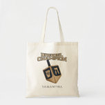 Hanukkah Dreidel Champion Personalized Gag Tote Bag<br><div class="desc">Celebrate Hanukkah with pride and humour while gathering with the whole family. This festival graphic design makes a perfect gift for the holidays. Whether for your neigbor,  family,  husband,  uncle,  or boyfriend</div>