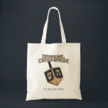 Hanukkah Dreidel Champion Personalized Gag Tote Bag<br><div class="desc">Celebrate Hanukkah with pride and humour while gathering with the whole family. This festival graphic design makes a perfect gift for the holidays. Whether for your neigbor,  family,  husband,  uncle,  or boyfriend</div>