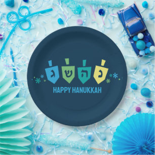 Hanukkah Dreidel Party Plates