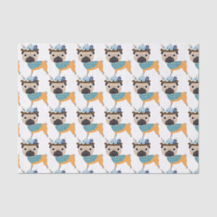 Hanukkah Dreidel Pug (customizable) Tissue Paper