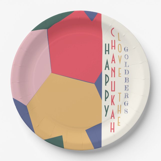 Hanukkah Dreidel Time Paper Plate (Front)