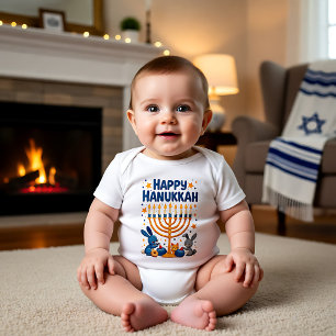 Hanukkah Dreidels & Doughnuts & Diapers, Oh My Baby Bodysuit