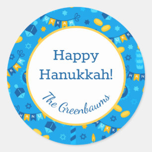 Hanukkah Dreidels Gift Tag