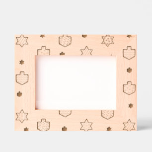 Hanukkah Dreidels & Stars Etched Frames