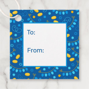Hanukkah Dreidels To From Favour Tags