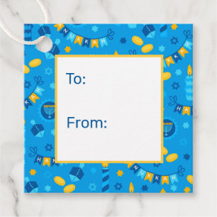 Hanukkah Dreidels To From Favour Tags