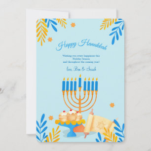 Hanukkah Elements Holiday Greeting Card