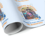 HANUKKAH FAMILY Customizable Photo Wrapping Paper<br><div class="desc">Personalizable family HANUKKAH Wrapping Paper with CUSTOMIZABLE TEXT AND PHOTO. Add your details and upload your vertical photo. Design features the arched window design with Hanukkah elements. Matching shirts, gifts and party supplies available. Make your family reunion memorable for the right reasons!</div>