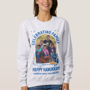 HANUKKAH FAMILY REUNION Customizable Photo  Sweatshirt