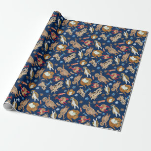 Hanukkah fantasy foods wrapping paper