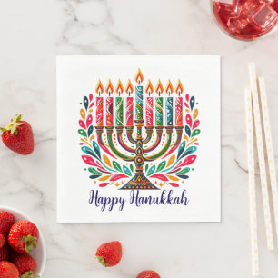 Hanukkah Festival Of Lights Napkin