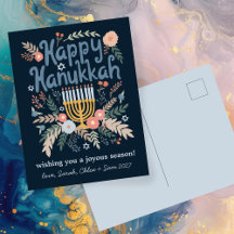 Hanukkah FLorals Hand-drawn Art CUSTOM 