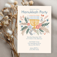 Hanukkah FLorals Hand-drawn Art CUSTOM Party