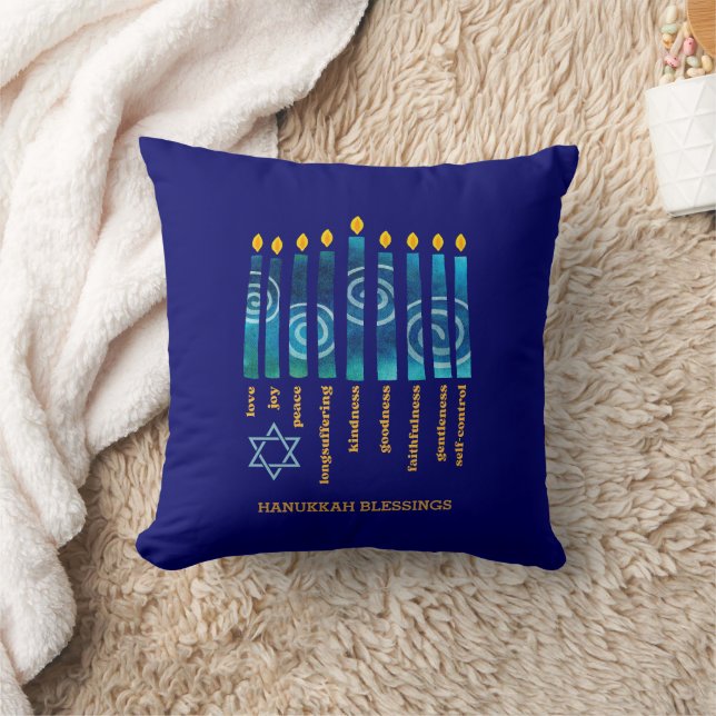 HANUKKAH Fruit of the Spirit Throw Pillow (Blanket)