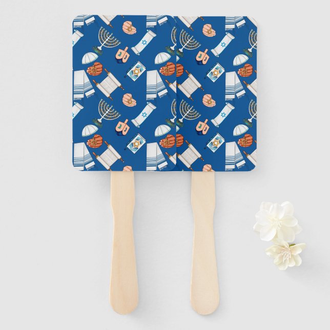 Hanukkah Fun Hand Fans (Front and Back)