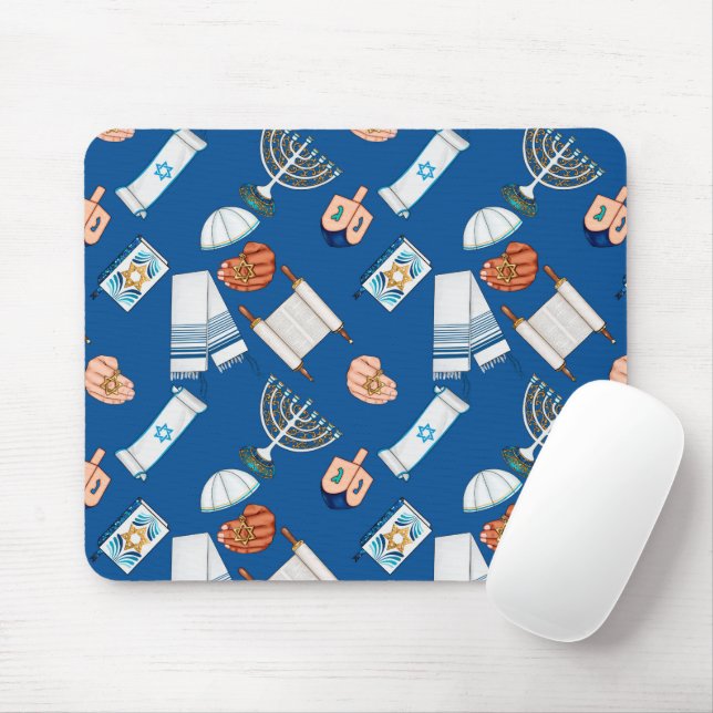 Hanukkah Fun Mouse Pad (With Mouse)