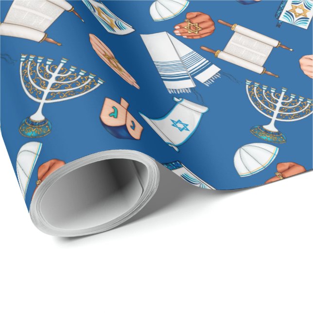 Hanukkah Fun Wrapping Paper (Roll Corner)