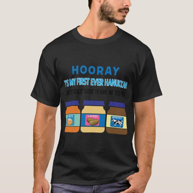 Hanukkah - Funny Happy Baby's 1st Hanukkah Gift fo T-Shirt (Front)