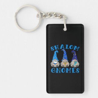 Hanukkah Funny Jewish Shalom Gnomes Chanukah Keychain