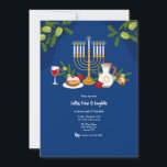 Hanukkah Gathering Invitation<br><div class="desc">Invite family and friends to your Hanukkah party with this handsome invitation. (Image by Freepik). The card is easy to customize with your wording, font and font colour. Not exactly what you're looking for? All our products can be custom designed to meet your needs at no extra charge. Simply contact...</div>