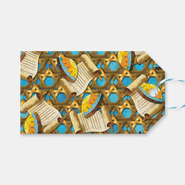 Hanukkah Gift Tag (Front (Horizontal))