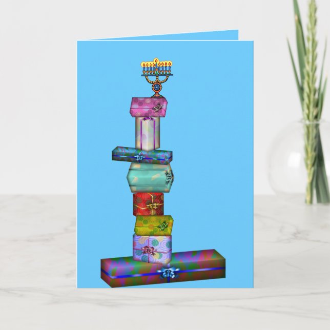Hanukkah Gifts Holiday Card (Front)