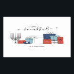 Hanukkah Gifts & Menorah Holiday Sticker<br><div class="desc">Personalize the custom text above. You can find additional coordinating items in our "Hanukkah Gifts and a Menorah" collection.</div>