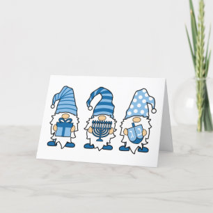Hanukkah Gnomes Trio Greeting Card
