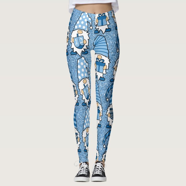 Hanukkah Gnomes Trio Leggings (Front)