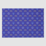Hanukkah Gold Dreidel Star of David Menorah Blue Tissue Paper<br><div class="desc">Add a touch of Hanukkah charm to your gift-giving with our festive tissue paper! Featuring dazzling gold Dreidels, elegant Stars of David, and the radiant Menorah on a deep blue background, this tissue paper is perfect for wrapping your holiday presents. Whether you're celebrating the Festival of Lights or sharing gifts...</div>