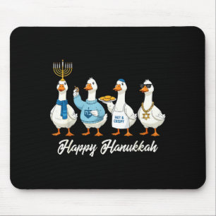 Hanukkah Goose Happy Hanukkah Menorah Dreidel Jewi Mouse Pad