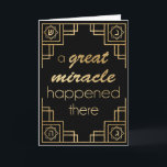 Hanukkah Greeting Card Elegant Art Deco<br><div class="desc">"Hanukkah Gold/Art Deco" Greeting Card with Envelope. Personalize by deleting text on the front and inside of greeting card. Choose your favourite font style, colour, and size. All design elements can be edited and/or transferred to other Zazzle products. Thanks for stopping and shopping by. Much appreciated!!! Happy Hanukkah! Size: Standard...</div>