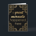 Hanukkah Greeting Card Elegant Art Deco<br><div class="desc">"Hanukkah Gold/Art Deco" Greeting Card with Envelope. Personalize by deleting text on the front and inside of greeting card. Choose your favourite font style, colour, and size. All design elements can be edited and/or transferred to other Zazzle products. Thanks for stopping and shopping by. Much appreciated!!! Happy Hanukkah! Size: Standard...</div>