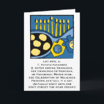 Hanukkah Greeting Card Personalize Option<br><div class="desc">7" x 5" Greeting Card for Hanukkah or Chanukah with envelope. Humorous card for anyone. Personalization option ready if you are! Simply choose your favorite font style,  color,  size and wording for inside of card.
Thanks for stopping and shopping by. Much appreciated.
Happy Hanukkah/Chanukah/Hanukah :)</div>