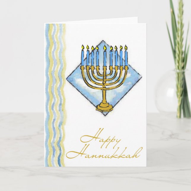 Hanukkah Greeting Card with Minorah (Front)