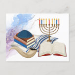 Hanukkah Greetings Postcard<br><div class="desc">A Beautiful Hanukkah Greeting Postcard</div>