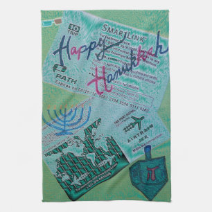 Hanukkah Happiness Kitchen Towel
