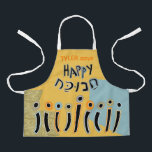 Hanukkah Happy Dancing Candles Apron<br><div class="desc">Hanukkah Happy Dancing Candles Apron. Personalize by deleting text and adding your own. Use your favourite font style, colour, and size. Be sure to choose the size and strap colour. All design elements can be transferred to other Zazzle products and edited. Happy Hanukkah! Thanks for stopping by. Much appreciated! Size:...</div>