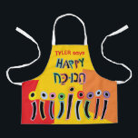 Hanukkah Happy Dancing Menorah Apron<br><div class="desc">Hanukkah Happy Dancing Menorah Apron. Personalize by deleting text and adding your own. Use your favourite font style, colour, and size. Be sure to choose the size and strap colour. All design elements can be transferred to other Zazzle products and edited. Happy Hanukkah! Thanks for stopping by. Much appreciated! Size:...</div>