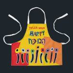 Hanukkah Happy Dancing Menorah Apron<br><div class="desc">Hanukkah Happy Dancing Menorah Apron. Personalize by deleting text and adding your own. Use your favourite font style, colour, and size. Be sure to choose the size and strap colour. All design elements can be transferred to other Zazzle products and edited. Happy Hanukkah! Thanks for stopping by. Much appreciated! Size:...</div>