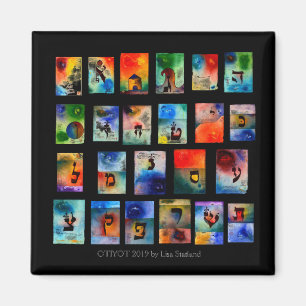 Hanukkah Hebrew Letters Otiyot Gift Magnet