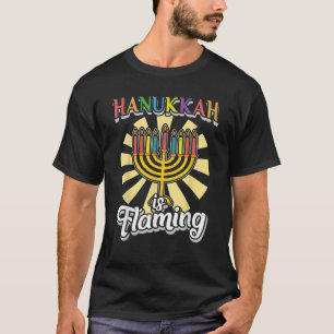 Hanukkah Holiday Gay Pride LGBTQ Flag Dreidel Meno T-Shirt